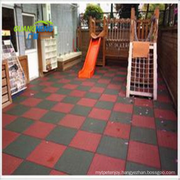 Playground Wear-Resistant Playground Rubber Tile/Sports Rubber Flooring Tile